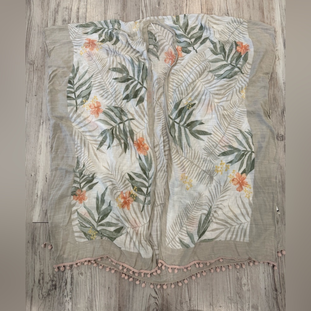 Modena Floral Leaf Print cardigan